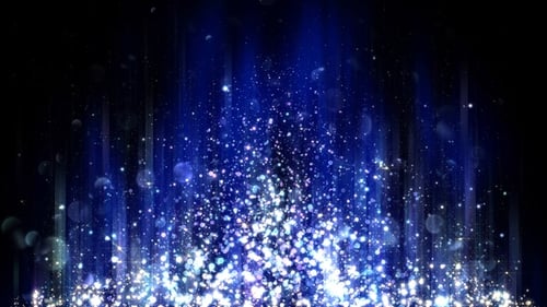 Abstract Blue Background with Glitter Particles