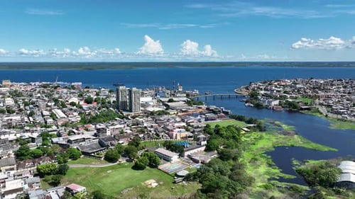 Downtown Manaus Brazil. Manaus Amazonas. Cityscape Tourism landmark.