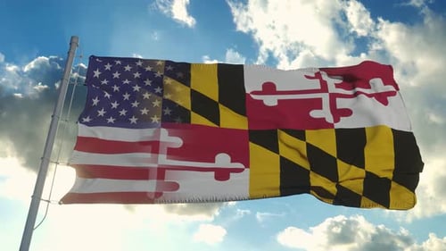 Maryland Flag to USA Flag Transition