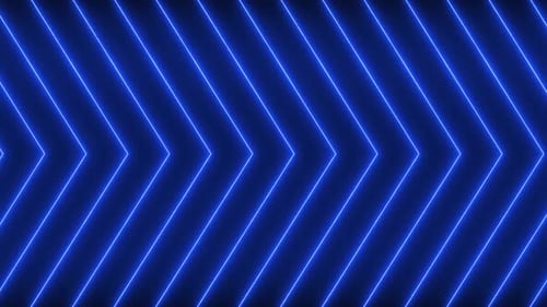 Abstract Blue Neon Chevron Arrows Moving Seamless Loop Background