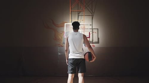 Rückansicht Portrait des Basketballspielers