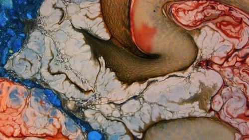 Dynamic Abstract Fluid Art in Motion