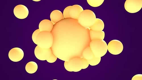 Soft Yellow Skinny Balls Dark Purple Background