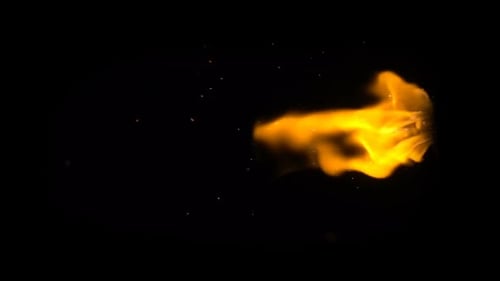 Abstract Animated Fire Flames Moving Horizontally