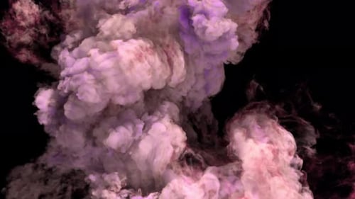 Abstract Purple and Pink Fluid Smoke Transition