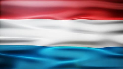 Luxembourg Flag Waving Seamless Loop for National Identity Projects