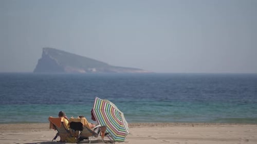 Relaxing on the beach