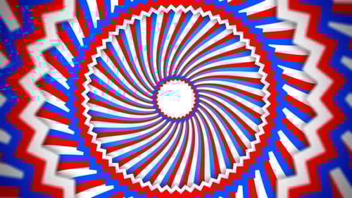 Abstract Red White Blue Spinning Star Pattern Background