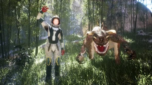 An Astronaut And His Alien Friend