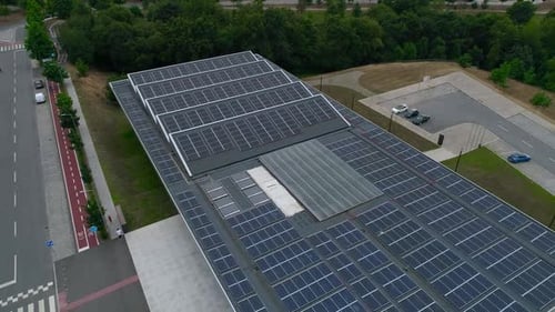 Solar Panels on Modern House