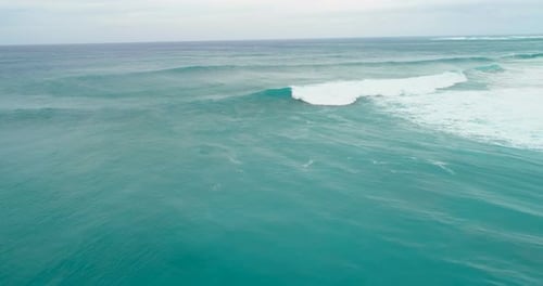 Aerial view of seascape on a sunny day
