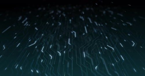 4K high technology seamless loop of the futuristic circuit board.