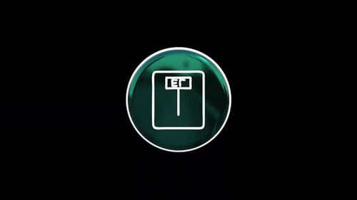 Modern 3D Rotating Weighing Scale Icon