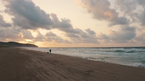 A Lonely Man Walks On The Beach 8