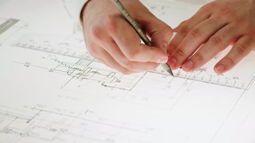 Plan Blueprint Closeup