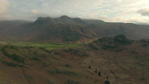 Green hills in Lake District National Park, Cumbria, UK