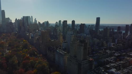 Fly Around Towers of San Remo Building at Central Park