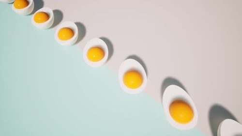 Gelbes Eigelb Nahaufnahme Cracked Egg