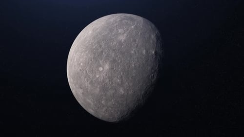 Breathtaking cosmos background with rotating realistic moon