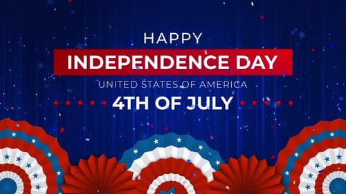 Happy 4th of July Independence Day Patriotic Animation