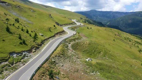Aerial View Of Famous Romanian Mountain Road Transalpina 13