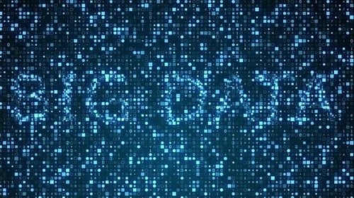 Futuristic Big Data Digital Network Background
