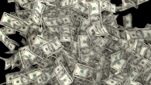 Falling US Dollar Bills Animation