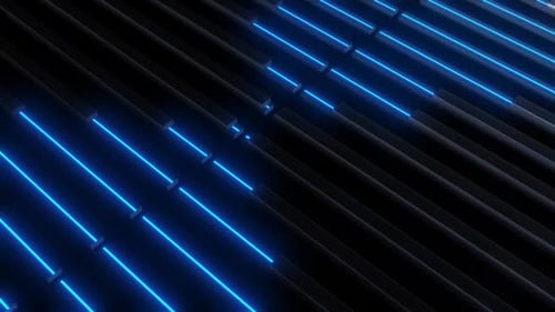 Futuristic Geometric Grid Background with Dynamic Neon Lines