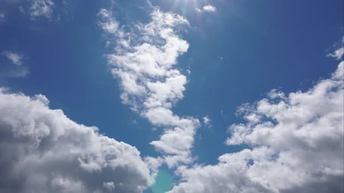 Beautiful Blue Sky Filled With White Clouds