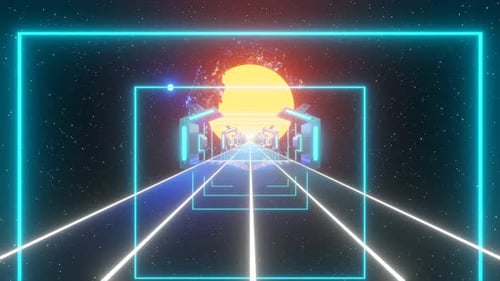 Interstellare Autobahn. Weltraumstraße zum gelben Stern
