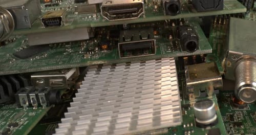 Old Technological Scrap Electronic Components