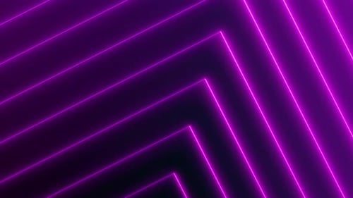 Efeito de néon, forma quadrada, movimento giratório, loop.