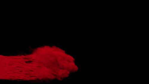 Vibrant Red Smoke Cloud Element Reveal