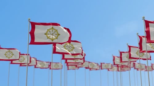 Sikkim-Flaggenreihe-Animation