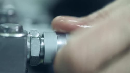 Hand Adjusting Valve on Industrial Equipment