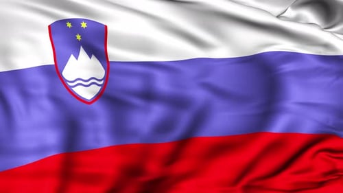 Realistic Waving Flag of Slovenia Animation