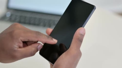 Text Messaging Browsing Smartphone Close Up