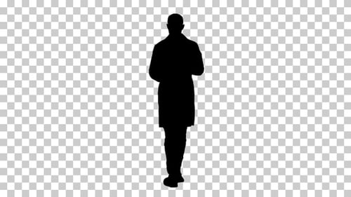 Silhouette male doctor, Alpha Channel