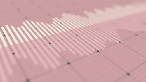 Modern Animated Data Bars on Grid Background