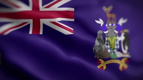 South Georgia And The South Sandwich Islands Flag Textured Waving Front Background HD