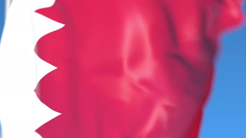 Waving National Flag of Bahrain