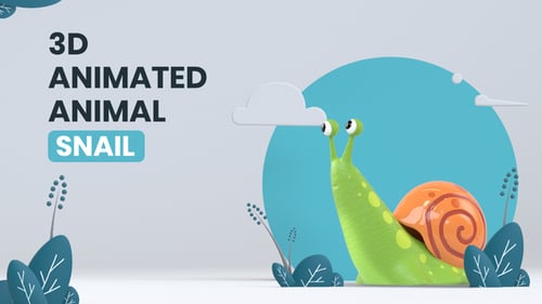 3D Animated Animal - Snail