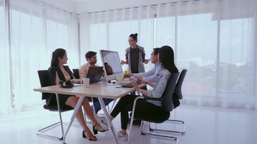 Senior Leader Giving Advice Speech to Team Members