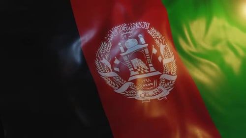 Realistic Waving Afghanistan Flag 3D Animation