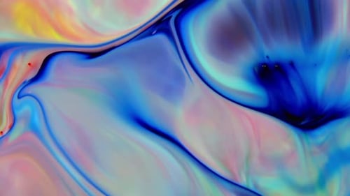 Abstract Fluid Art with Swirling Vibrant Colors