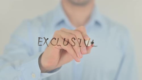 Writing 'Exclusive' on Glass with Marker
