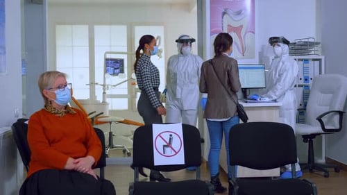 Patients Waiting at a Modern Dental Clinic