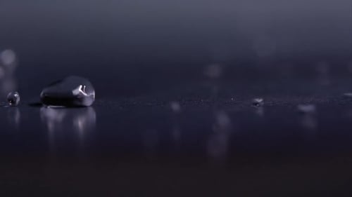 Water Droplets Falling in Slow Motion