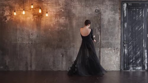 Passionate Lady Dancer in the Studio