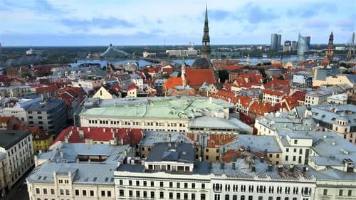 Riga old town panorama